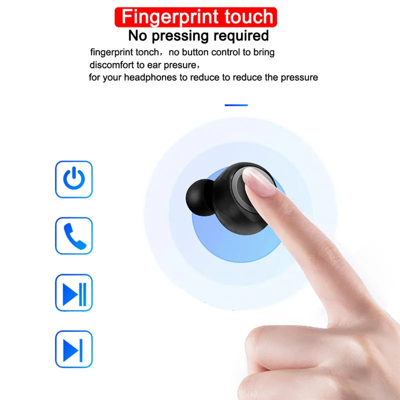 TWS-стереонаушники Y50Pro с шумоподавлением поддержкой Bluetooth 2022 и зарядным футляром