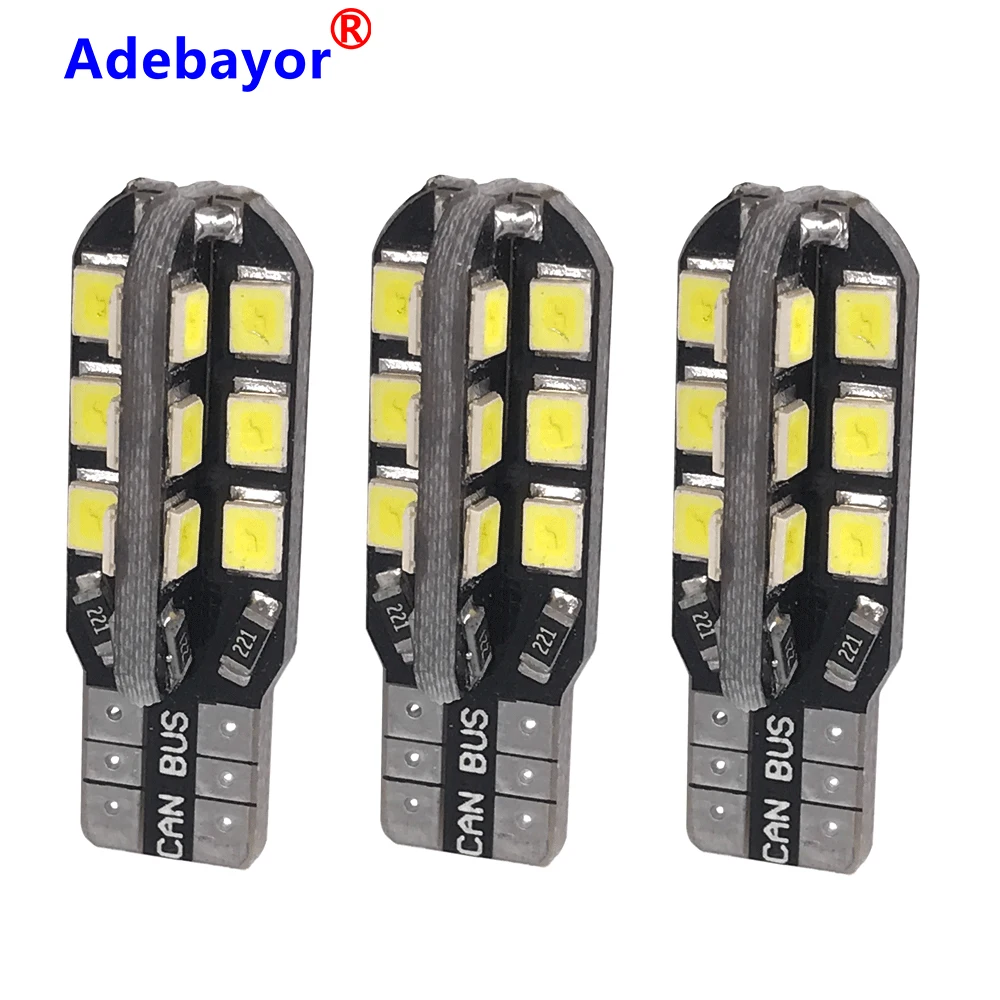 10 Pcs W5W T10 Car Led Bulbs 24 SMD Side Wedge Dome Light Reading Turn Signal Lamp 194 168 2835 White Warm Iceblue 12V |