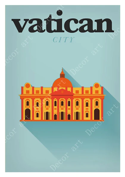 Картины на холсте для путешествий Ватикан Будапешт Венгрия винтажные настенные