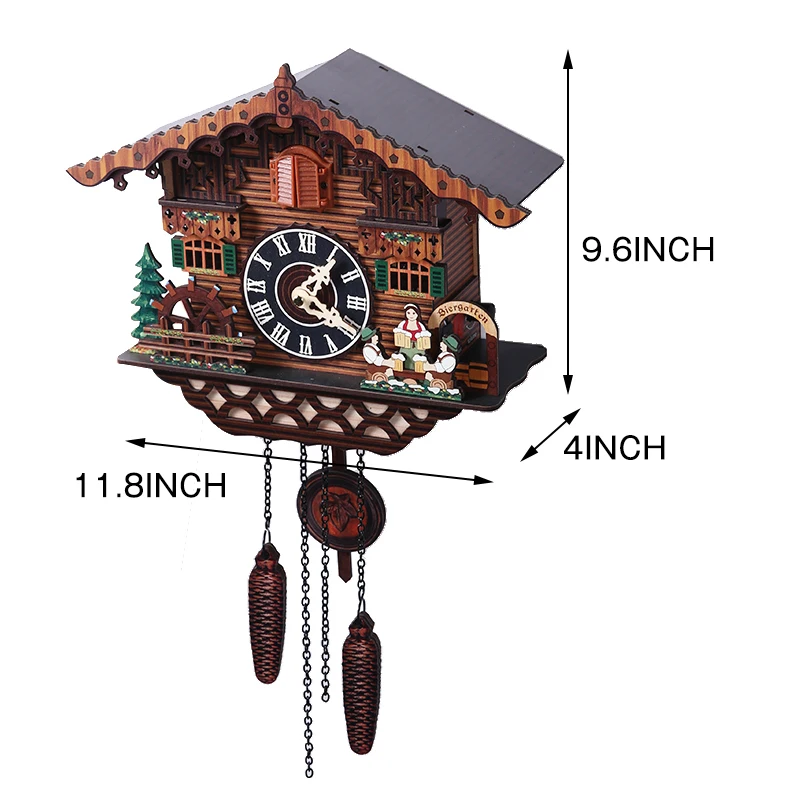New Cuckoo Clock Vintage Wall Alarm Nordic Style Watch Home Decor Living Room Bird Bell Pendulum | Дом и сад