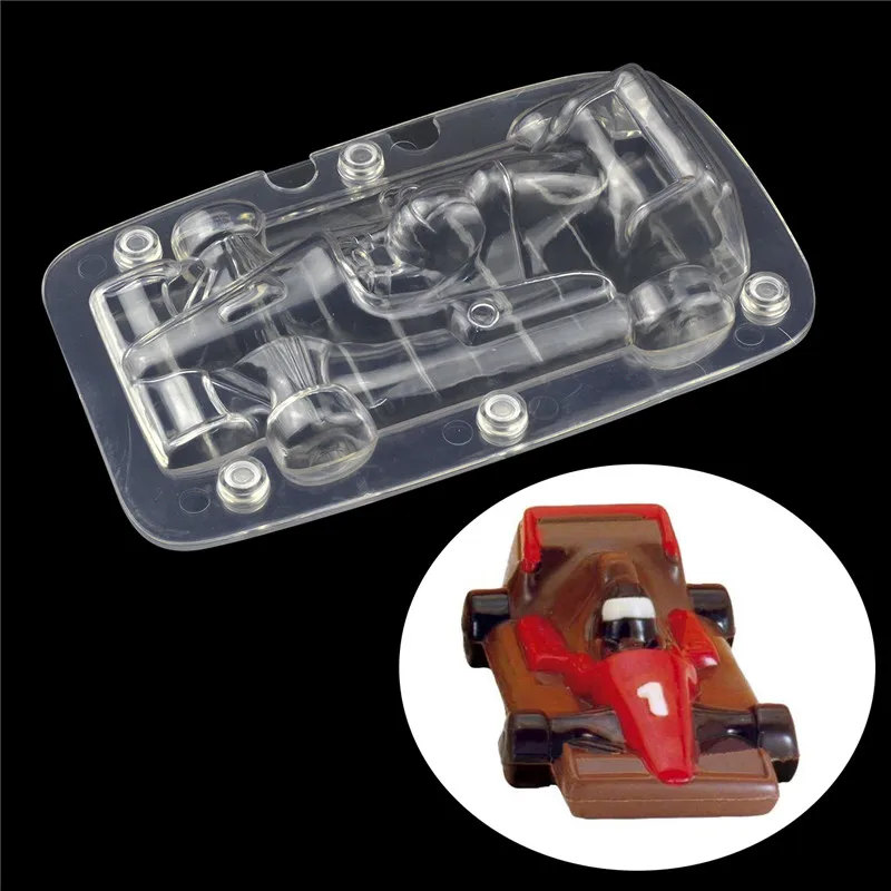 

3D Car (22CM F1) Polycarbonate Chocolate Mold For Cake Decorating Choco Fondant Mould Clay Baking Tools