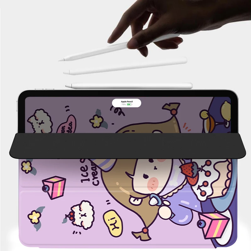 Магнитный умный чехол для планшета 12 9 дюймов iPad Pro задняя крышка с держателем