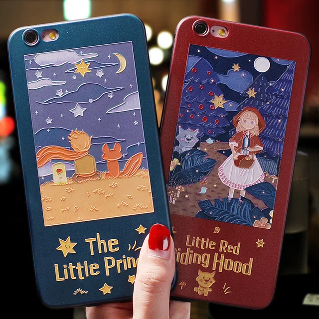 Чехол для iphone 5 5S X XS XR Red Girl Story детский чехол с рисунком 6 6s Puls 7 8Plus|Чехлы-накладки| |