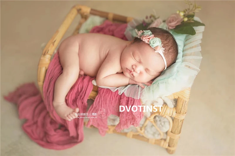 Dvotinst новорожденный реквизит для фотосъемки для малышей Ретро корзина из ротанга ручной работы ведро Fotografia аксессуары студийные фотосессии реквизит