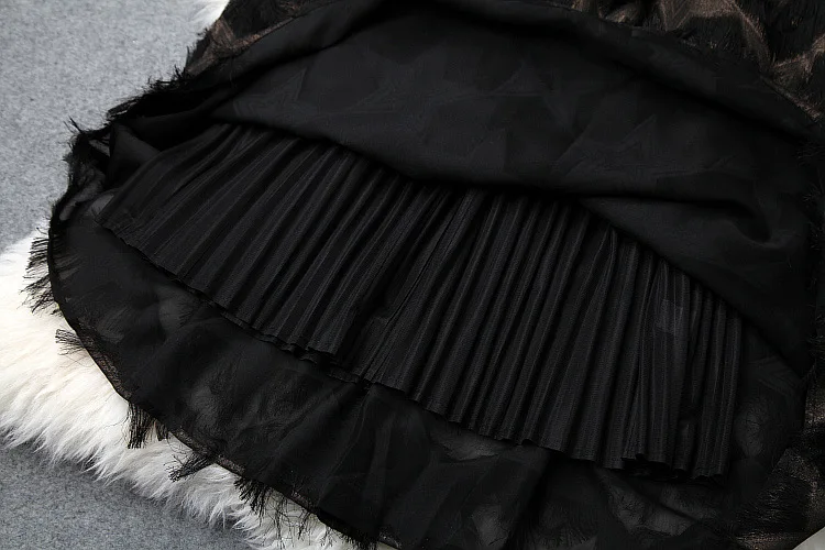 Длинное женское платье новинка сетчатый пуловер весеннее пэтчворк перо кисточка