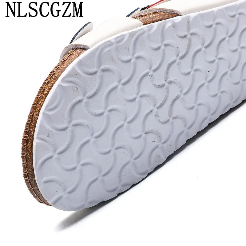 Кожаные шлепанцы для мужчин 2024 сланцы мужская обувь тапочки Мужская Летняя