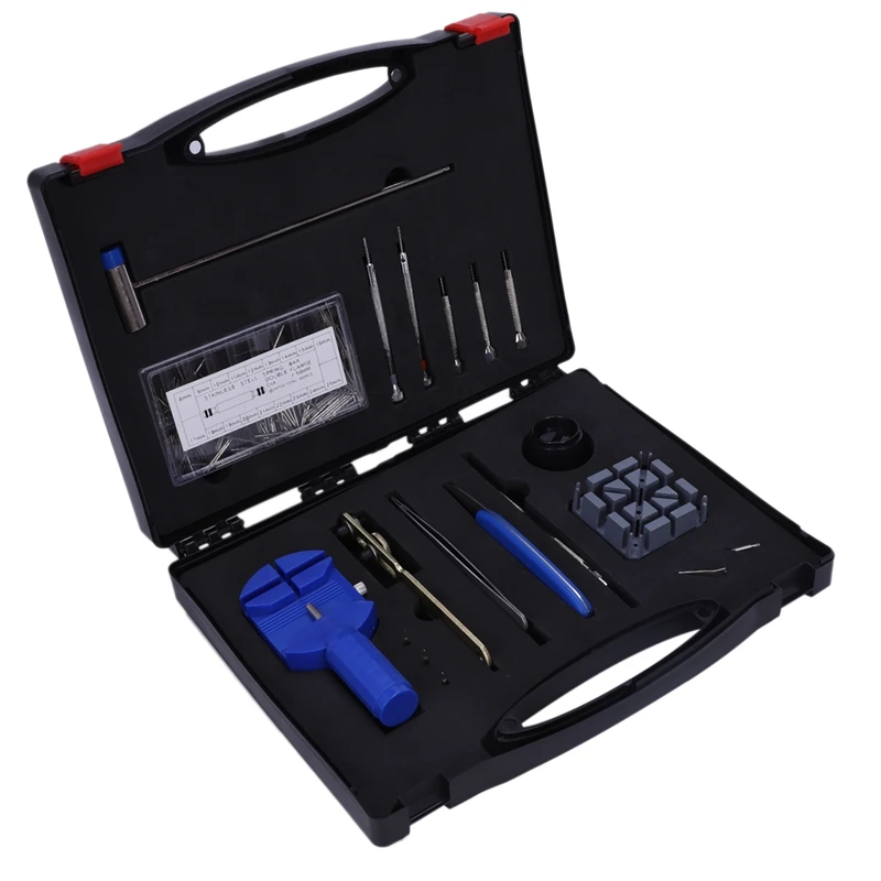 175 Шт Набор инструментов для ремонта часов чехол профессиональный пружинный