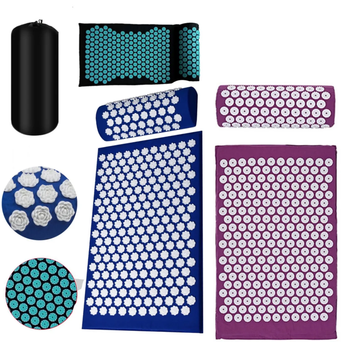 

Массажная подушка, массажный коврик для акупрессуры, набор подушек для йоги, массажер для спины и шеи, снятие боли и стресса