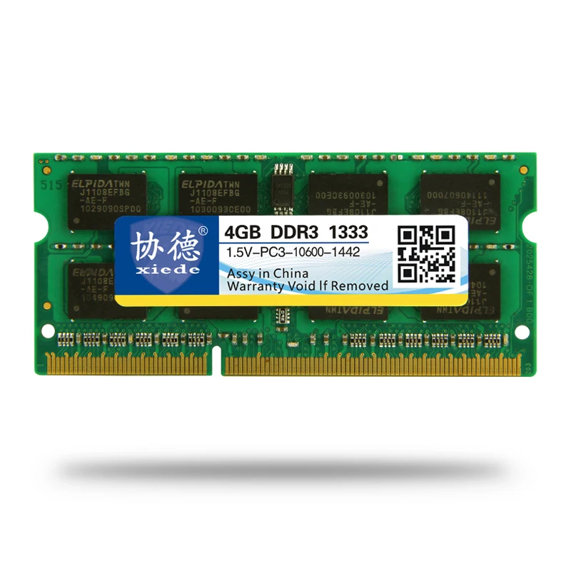 Высококачественная оперативная память xiede для ноутбука DDR3 1333 МГц 8 ГБ 4 2 Sodimm Memoria