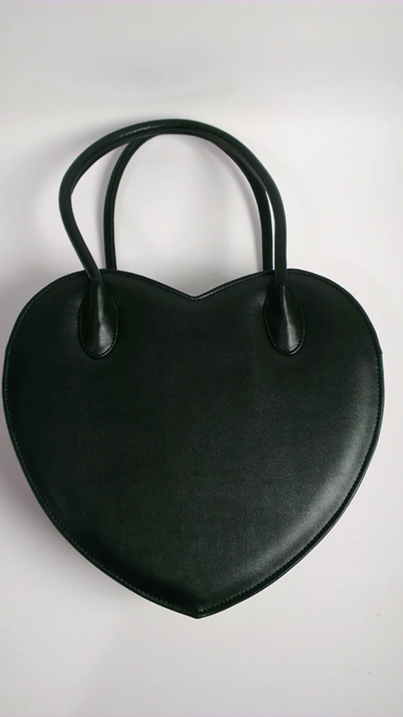 

Girls Womens Lolita Sweet Heart Shaped Handbag Makeup Should Messenger Satchel Purse Bags Black Pink Red Cosplay 5Colors New