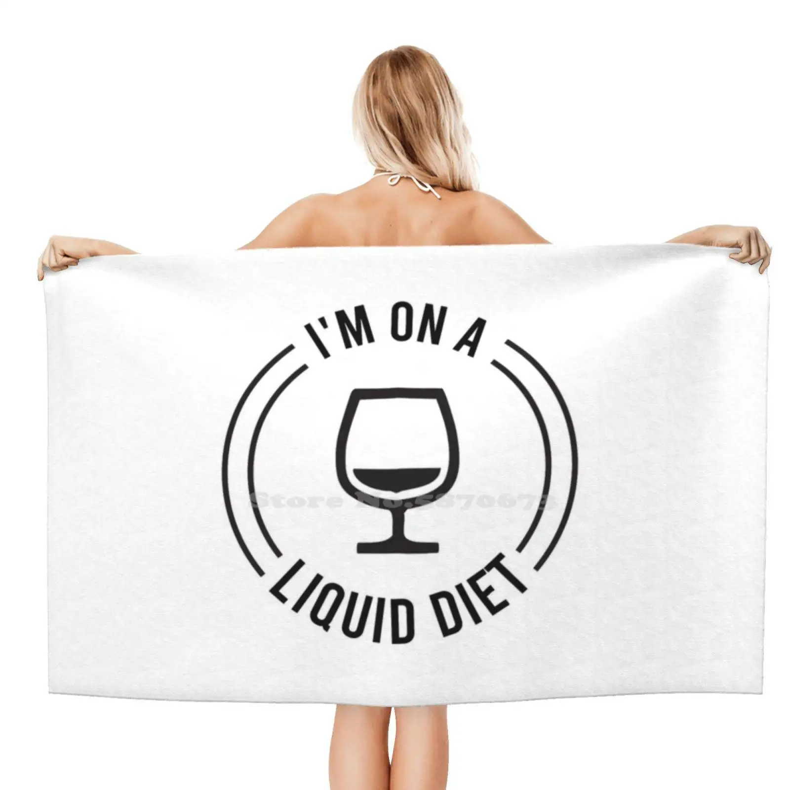 Забавный подарок для любимого коньяк я на жидкой диете полотенце с 3D принтом