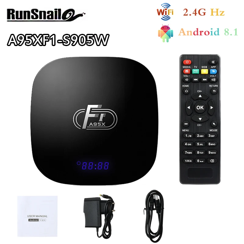 A95XF1 Android 8 1 Смарт ТВ коробка Amlogic S905W Процессор четырехъядерный Cortex A53