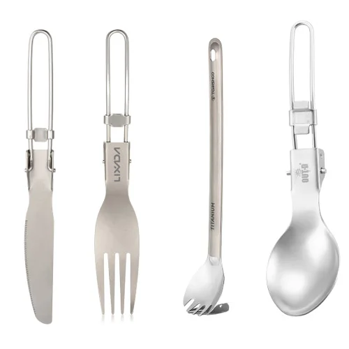 Lixada полуполированная титановая искусственная легкая столовая посуда для