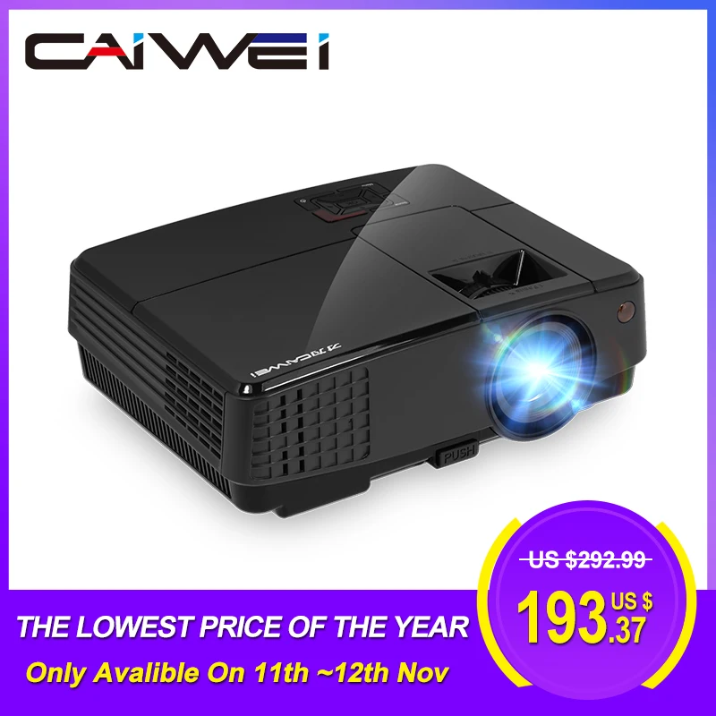 CAIWEI A3 + Мини ЖК Проектор для домашнего кинотеатра портативный светодиодный