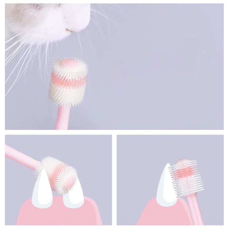 Круглая зубная щетка для животных собак 360 градусов неприятный запах изо рта