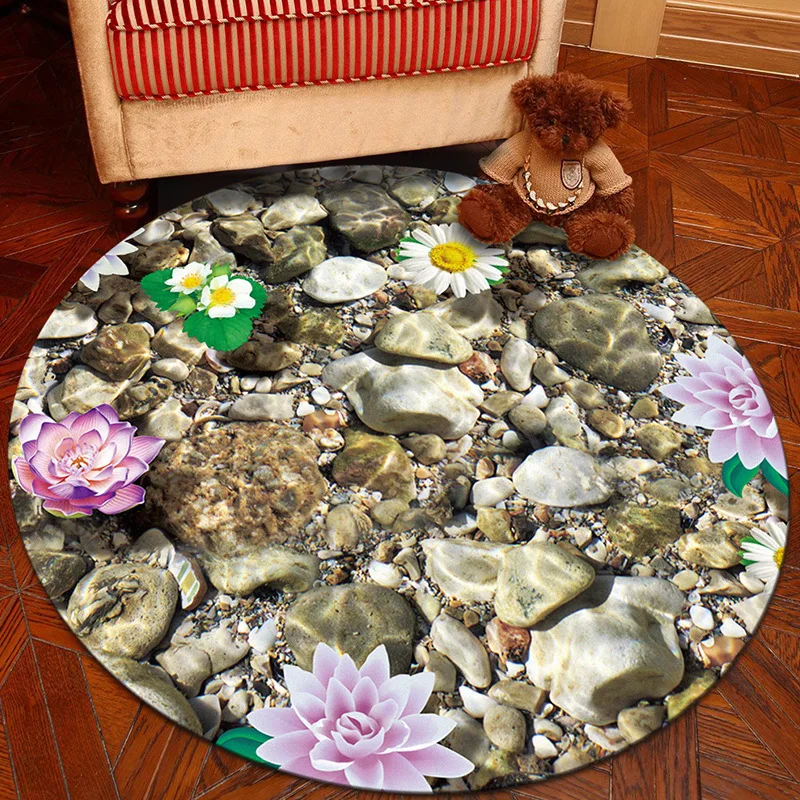 

Cartoon Living Room Bedroom Circular Carpet Floor Mat Foot Mat Study Door Mat Area Rug Rugs Carpets for Bed Room