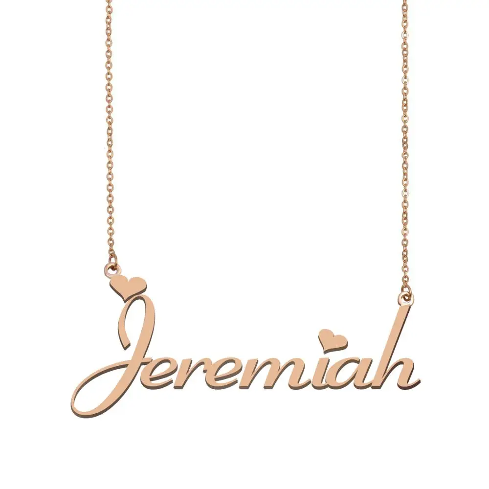 

Jeremiah Name Necklace , Custom Name Necklace for Women Girls Best Friends Birthday Wedding Christmas Mother Days Gift