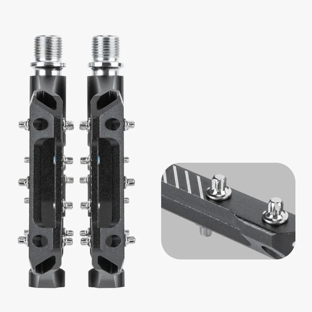 

1 Pair Bike Pedals 120*110mm Flat Platform Pedal 3 Bearing Aluminum Alloy