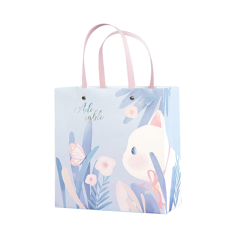 

Children's holiday gift bag cute cat cartoon sweet hand-held gift bag for girlfriends bestie children