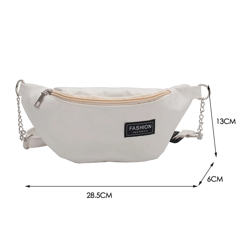 

Simple Casual Solid Color Women Canvas Crossbody Chest Bags Fashion Patchwork Fanny Packs Ladies Shoulder Messenger Waist Bags