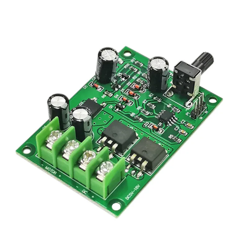 

DC motor speed controller DC5-18V high power PWM permanent magnet small motor stepless speed control board 15A