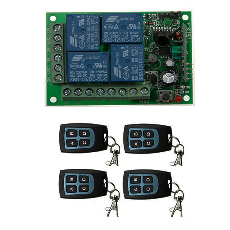 DC24V 4 CH 4CH RF 433 МГц Беспроводной переключатель системы дистанционного управления
