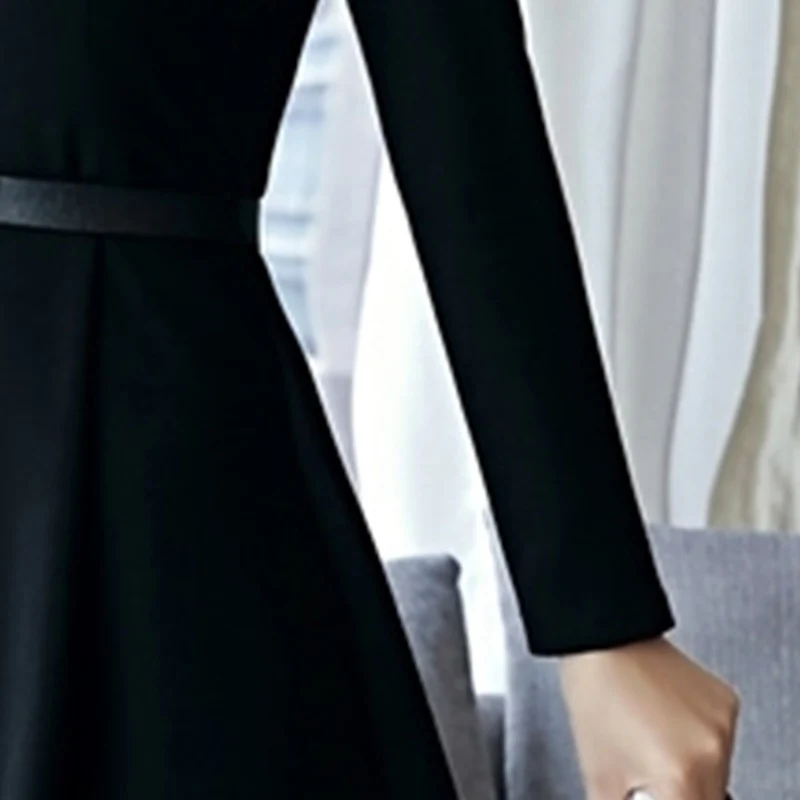 

Fashion dress female spring and autumn new mid-length waist slimming ladies chiffon mesh stitching skirt female