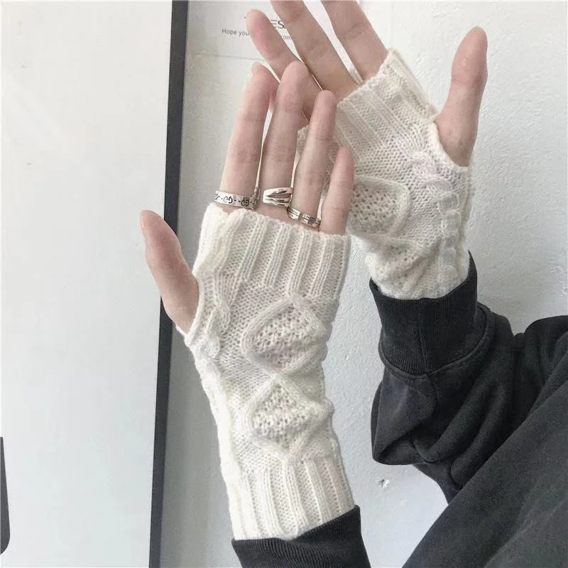 

Winter Fingerless Gloves Women and Men Cosplay Arm Sleeve Emo Accessories Arm Warmers Goth Diablo перчатки без пальцев Mittens