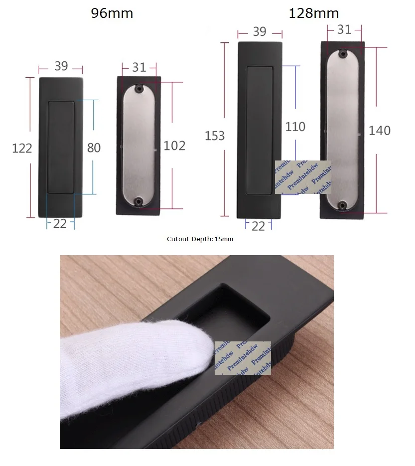 Сдвижная карманная деревянная рамка из цинкового сплава встраиваемый пружинный