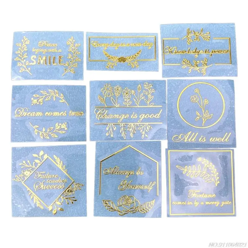 Наклейки с пожеланиями из серии цветов металлические наклейки Эпоксидными