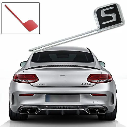 Эмблема AMG S для Mercedes Benz 3D черный C63S CLS63S ABS 2 шт. | Автомобили и мотоциклы