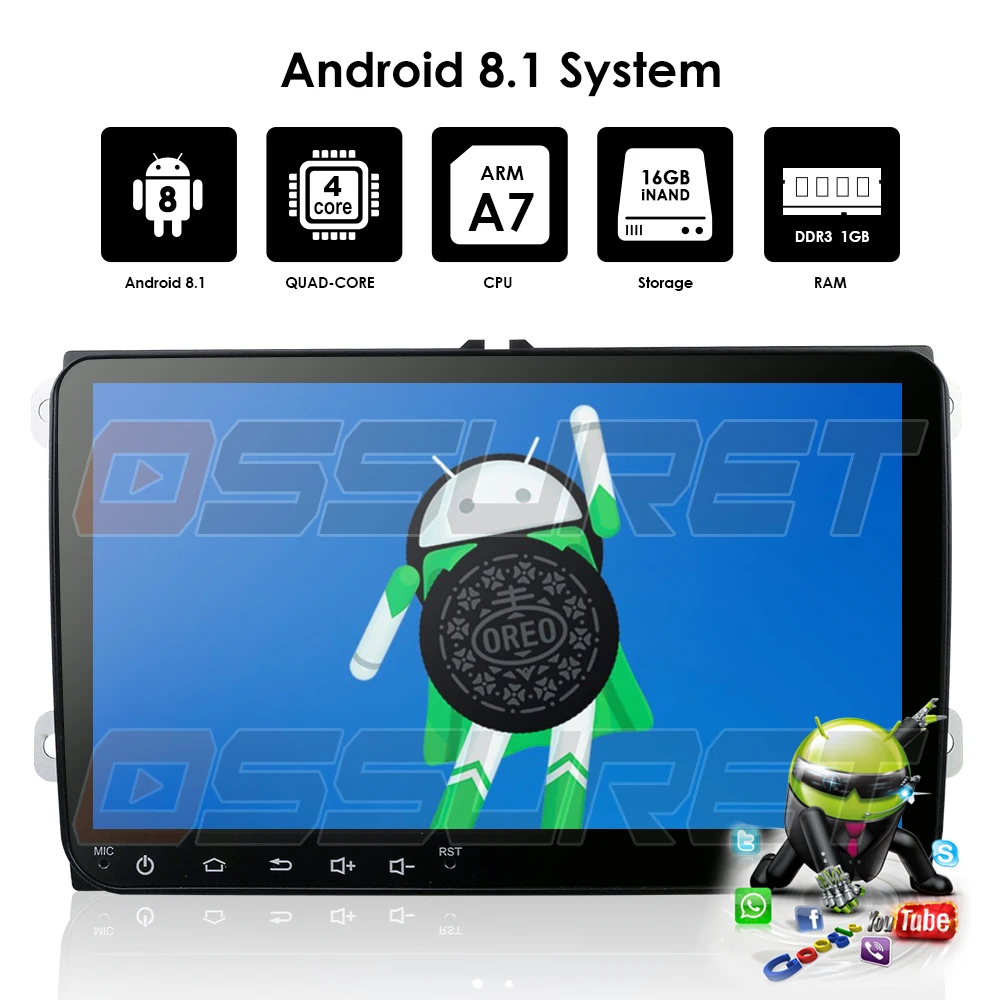Android 9,0 " 2din автомобильный DVD для POLO GOLF 5 6 POLO PASSAT B6 CC TIGUAN TOURAN EOS SHARAN SCIROCCO CADDY с 4G gps Navi