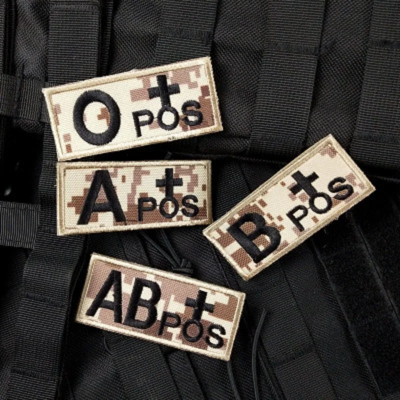 Вышивка в виде крови значок из серии A B O AB + POS для одежды тактическая нашивка