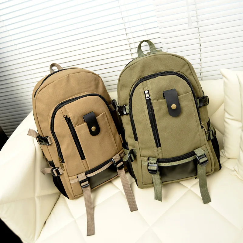 Холщовый рюкзак для мужчин и женщин Универсальный дорожный ранец в Корейском