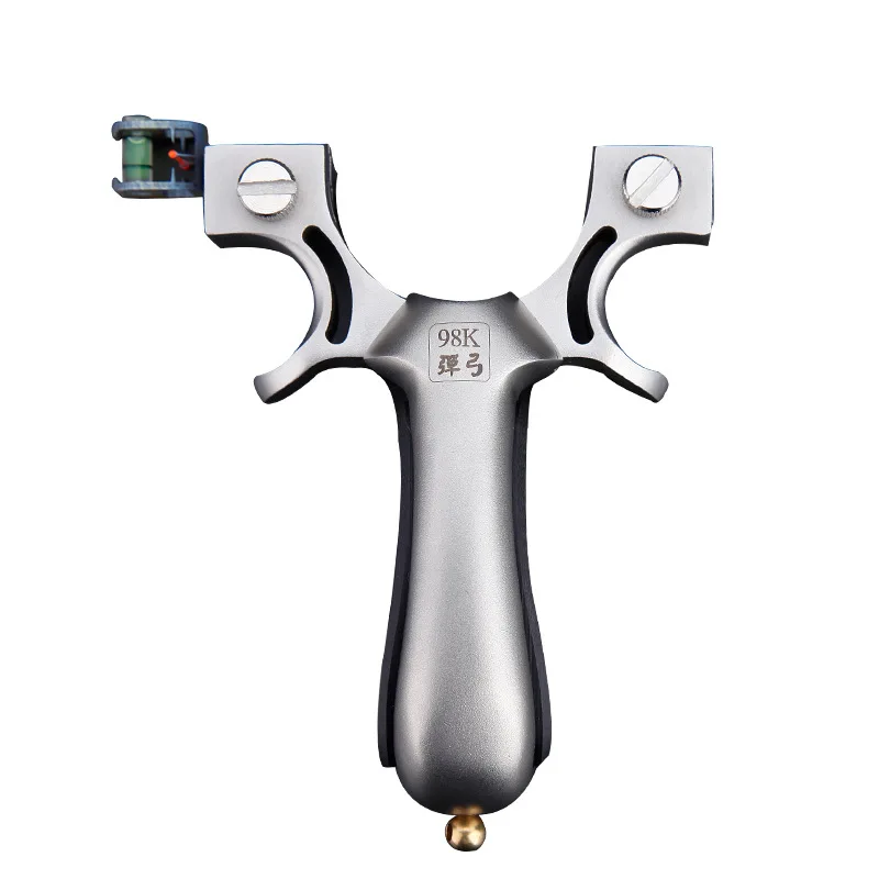 

Profession Slingshot Stainless Steel Catapult for Hunting Outdoor High Precision Shooting with Flat Rubber Band New