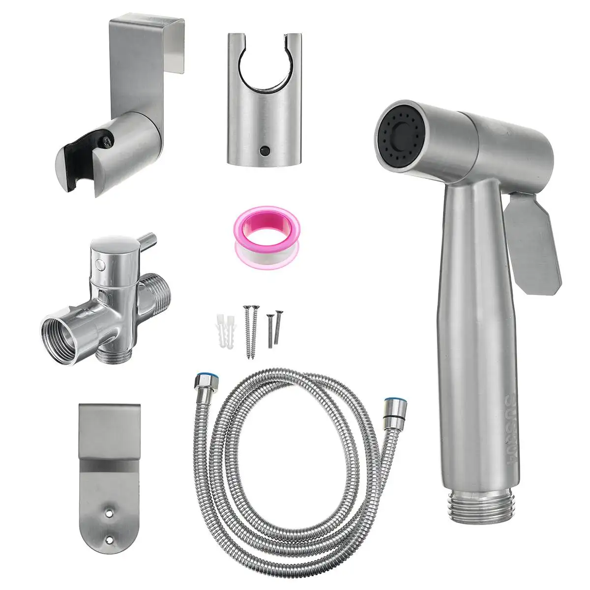

Stainless Steel Toilet Hand Held Bidet Faucet Sprayer Bidet Set Sprayer Gun Toilet Spray For Bathroom Self Cleaning Shower Head