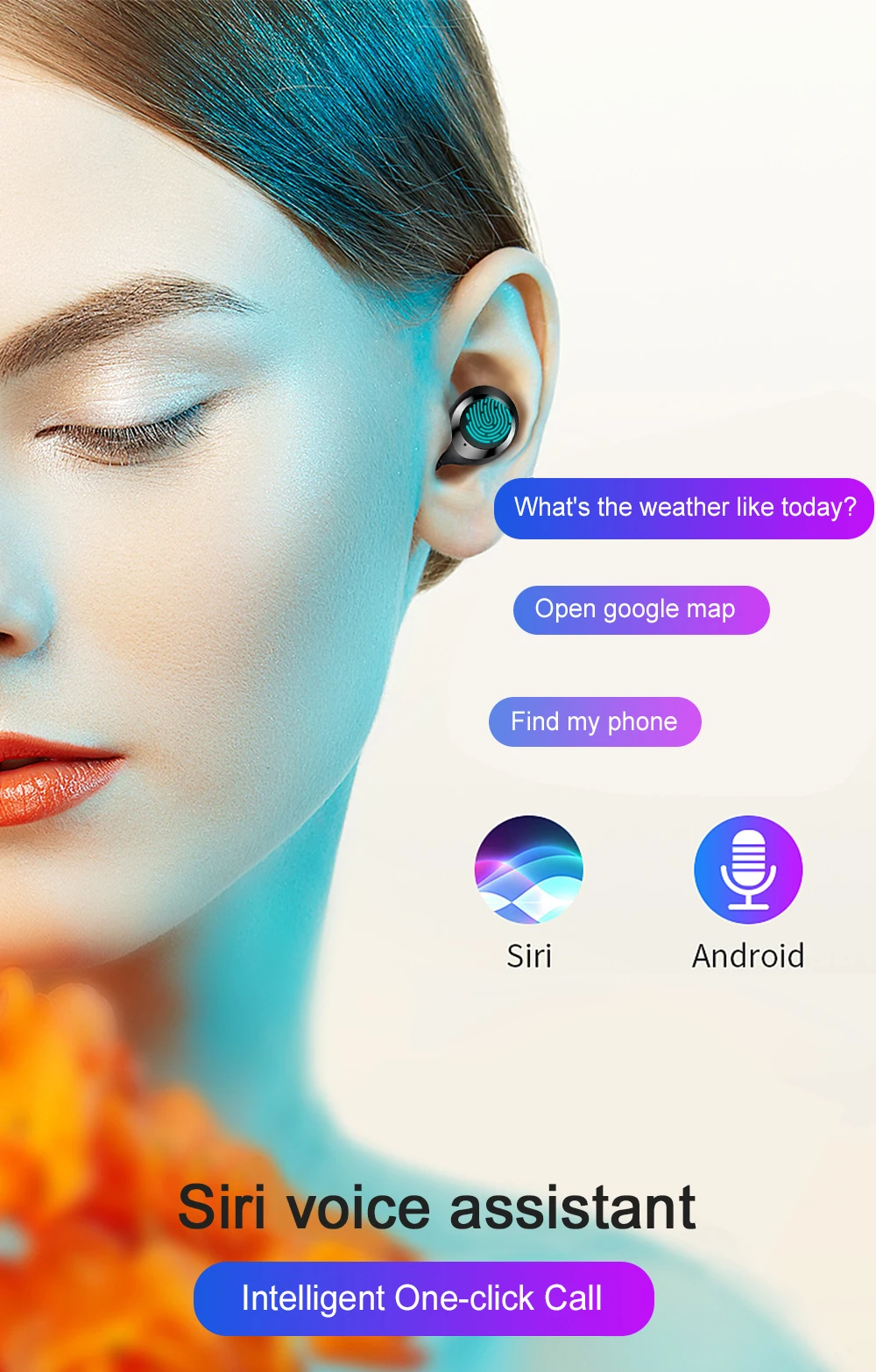 TWS C8S бинауральные Bluetooth 5,0 наушники сенсорное управление беспроводные наушники 8H время воспроизведения Водонепроницаемая гарнитура с шумоподавлением