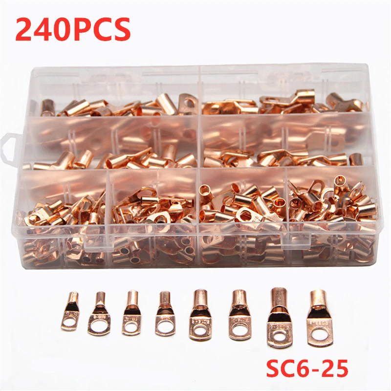 

240 шт., автомобильные клеммы для соединения медных проводов