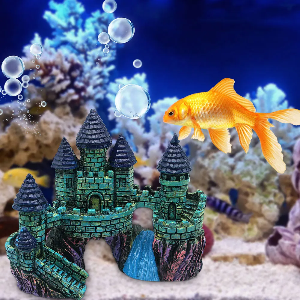 

Полимерный замок, башня, миниатюрное украшение, аквариумный контейнер для рыб, украшение для игрового домика, пещера Набор для создания пей...