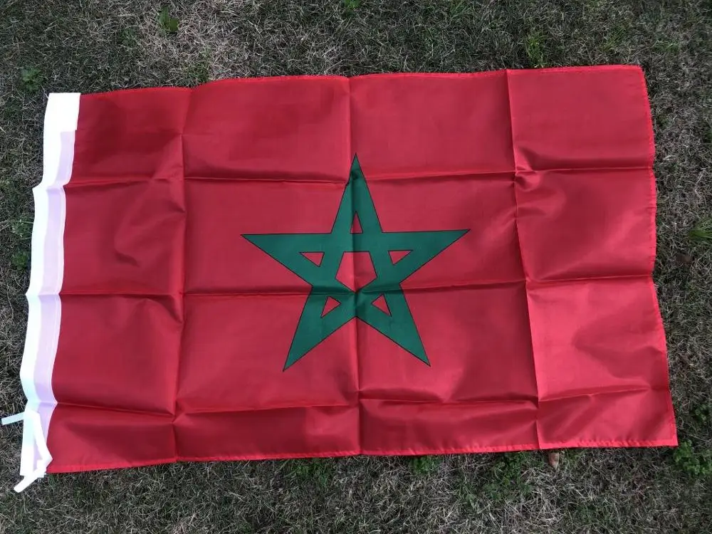 Баннер с марокканским флагом 90x150 см украшенный национальным nn091 марокканский дом