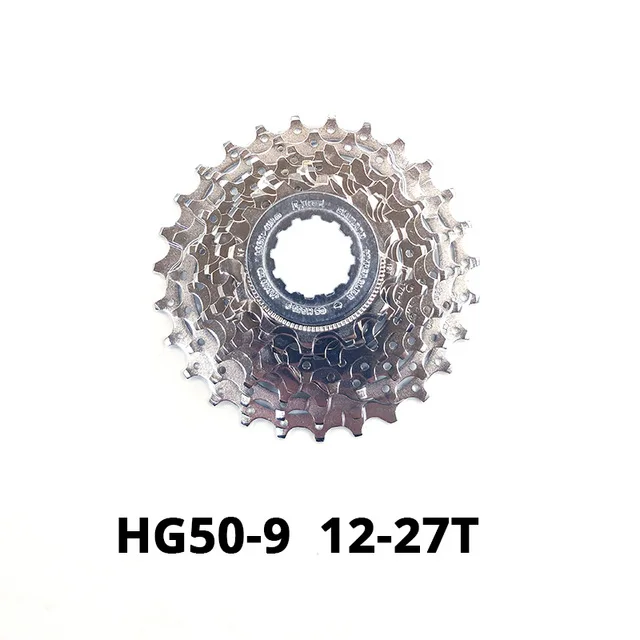 HG50 HG201 9 скоростей 11-25t 11-32t 34t 12-25t 12-27t дорожный велосипед mtb горный велосипед свободного хода 9s 25t 32t велосипедные кассеты - Цвет: HG50 12-27T