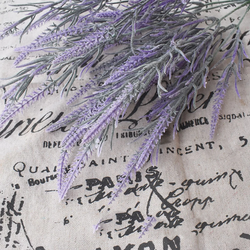 Искусственные 7 вилок романтические Лавандовые Цветы Букет домашний свадебный