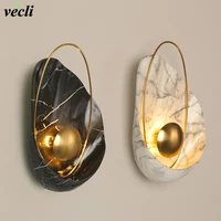 modern resin wall lamps creative shell shape bedside led wall light tv background wall corridor sconce lamp nordic home deco