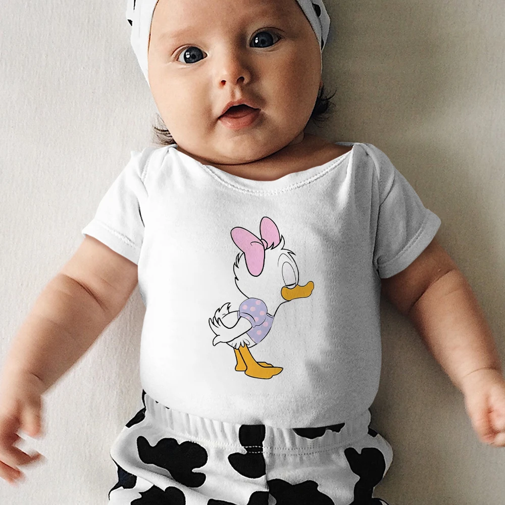 

Infant Romper Disney's Donald Duck Short Sleeve Toddler Bodysuits Vintage Tee Top Baby Girl Boy Jumpsuit 0-24M