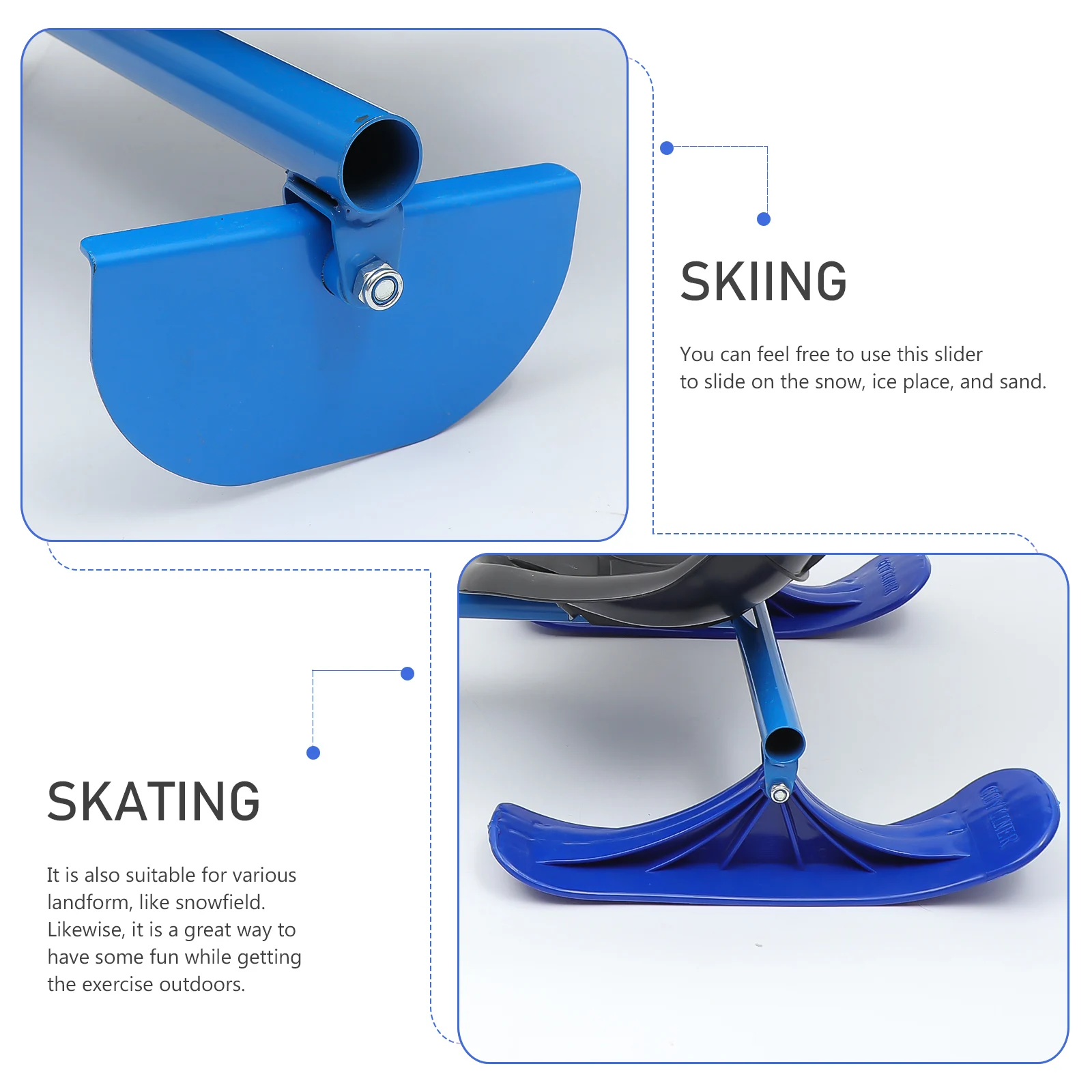 Детские и взрослые лыжные Санки зимние уличные спортивные вечеринки толстые