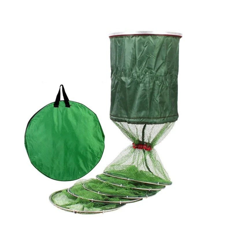 5-слойная Портативная Складная Рыболовная Ловушка из нержавеющей стали в виде