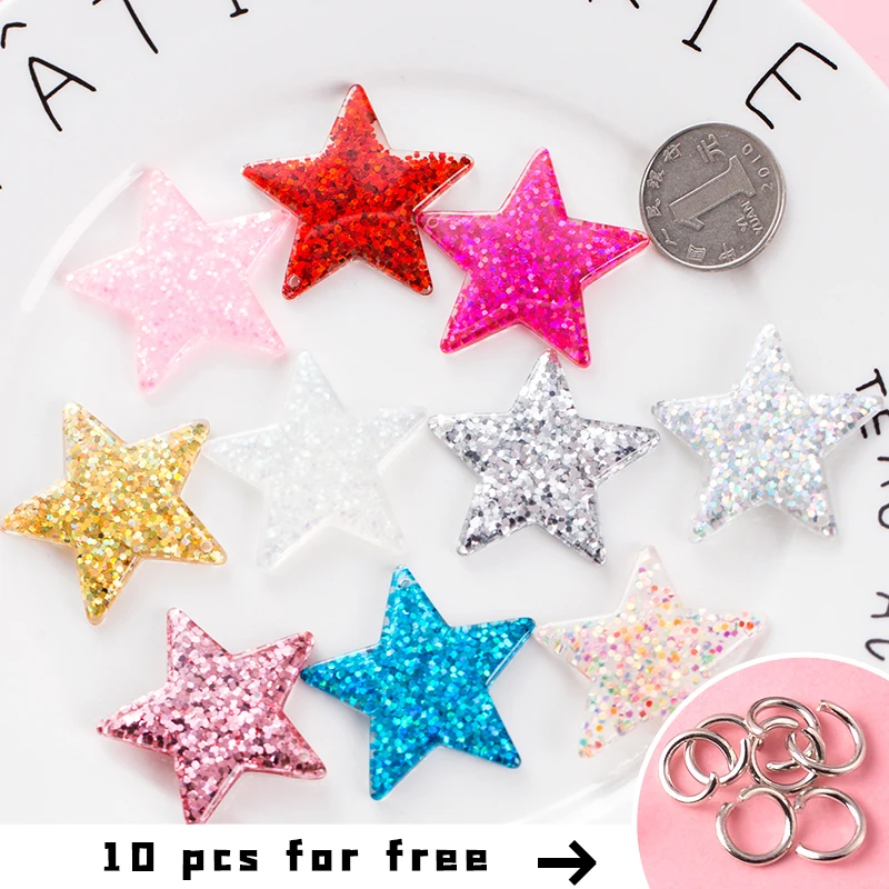 

Цепочка для ключей с блестками и помпоном, 38 мм, 10 шт.