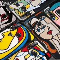 picasso abstract art for huawei y9s y8s y6s y9a y7a y8p y7p y5p y6p y7 y6 y5 pro prime 2020 2019 black soft phone case