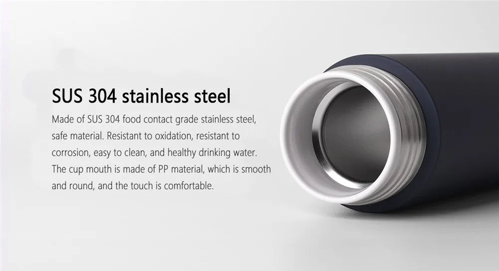 Новейший Xiaomi Mijia мини переносной термос 350 мл Легкий 304 из нержавеющей стали Вакуумная чашка-термос для путешествий бутылка для воды
