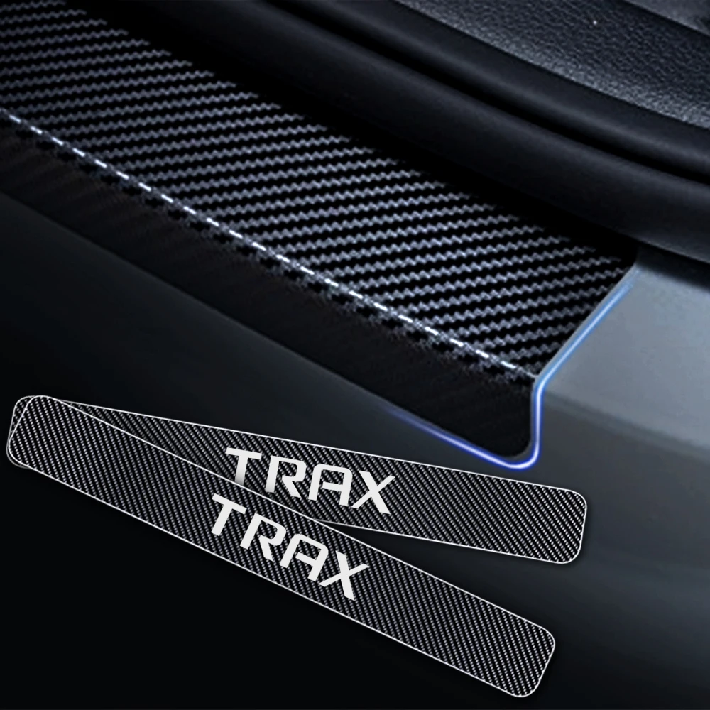 

Car Door Sill Scuff Plate For Chevrolet TRAX 4D Carbon Fiber Vinyl Stickers Auto Accessories Door Threshold Plate Stickers 4Pcs